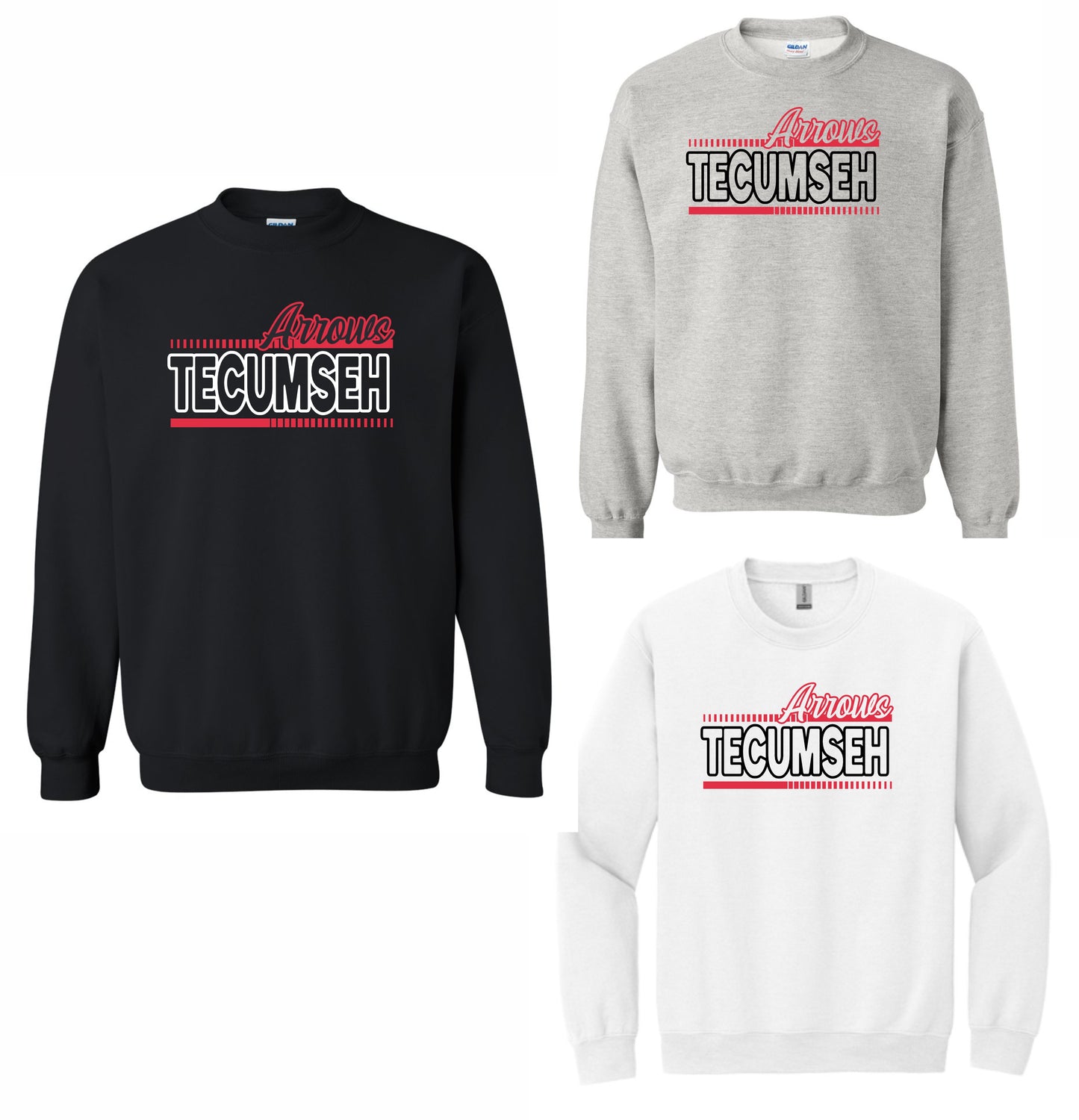 Arrows Motion Crewneck - BLACK, ASH, WHITE