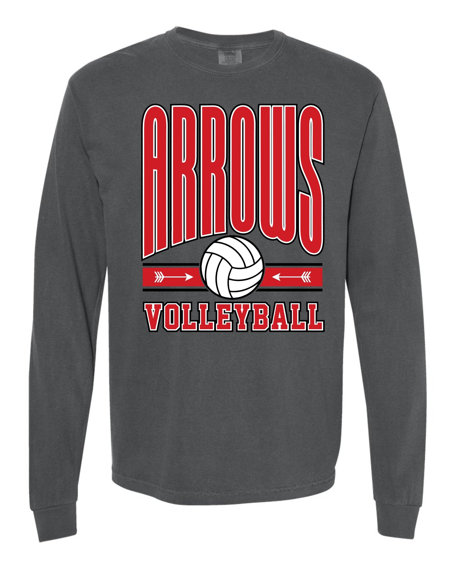 Arrows Powerplay Long Sleeve Tshirt - Comfort Colors PEPPER