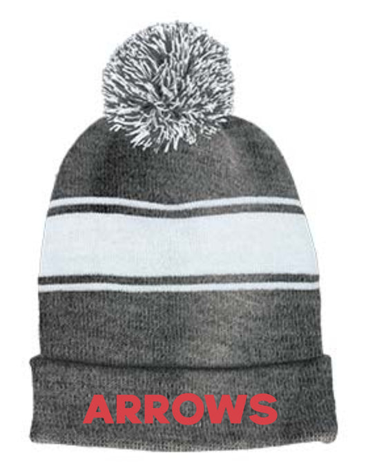 Arrows Pom Pom Beanie Striped