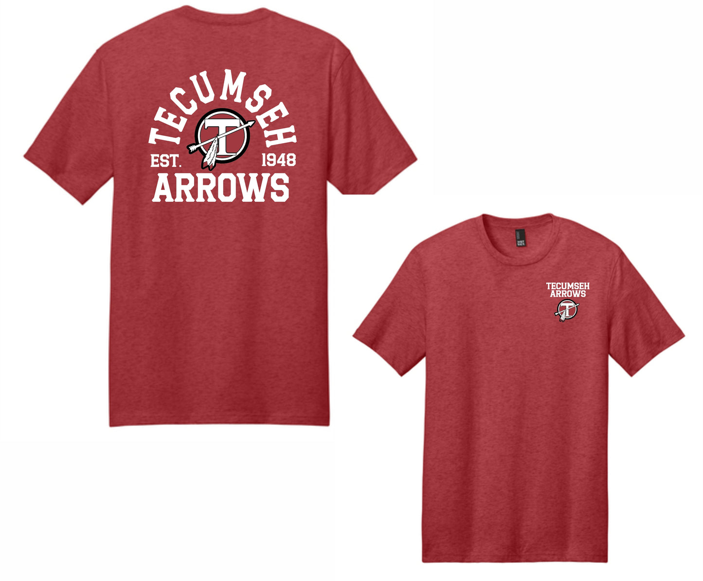 Tecumseh Arrows Est T-Shirt - HEATHER RED