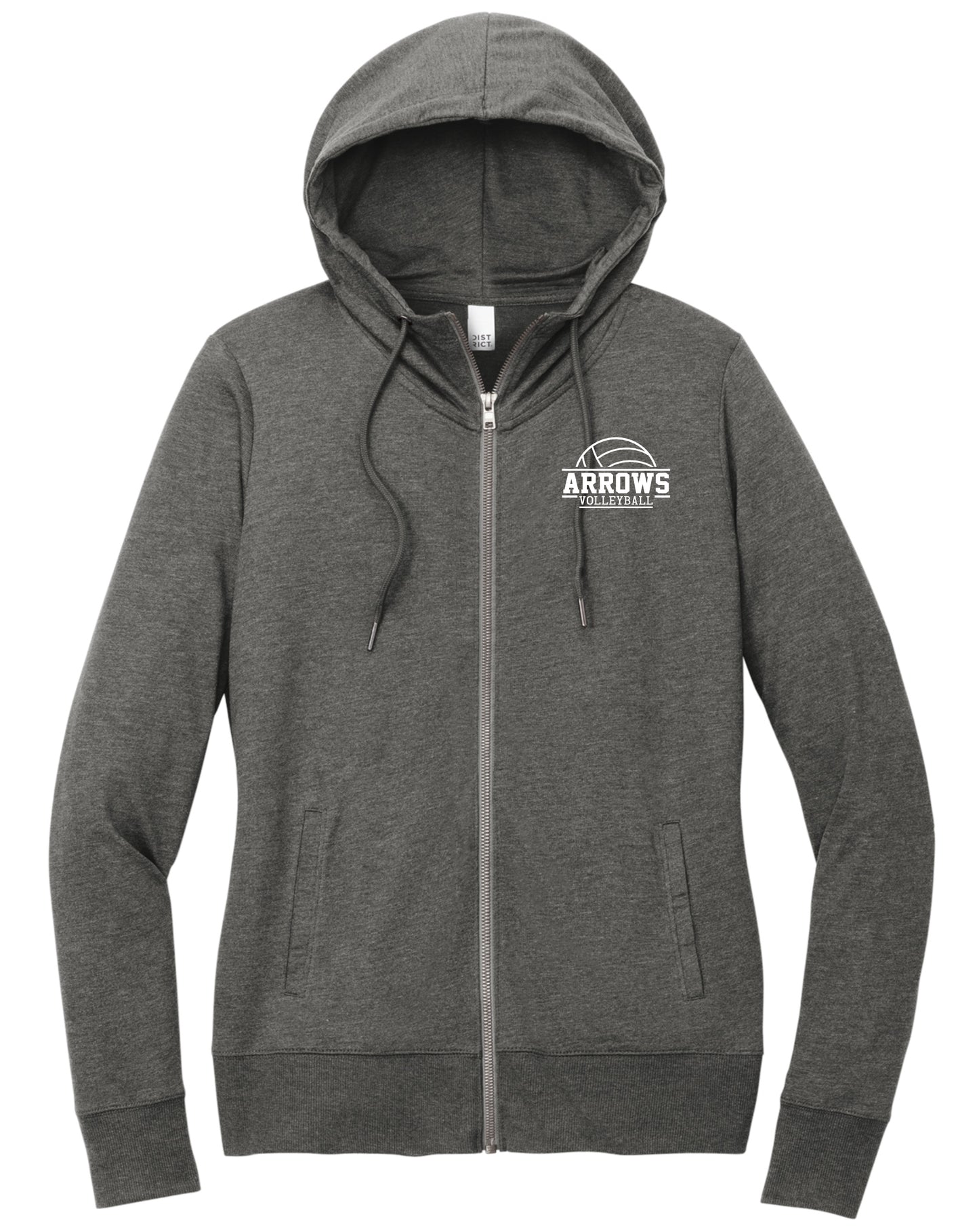 Arrows Volleyball Full Zip French Terry Hoodie - LADIES