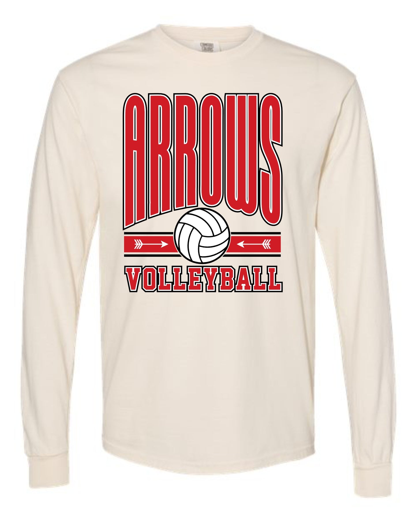 Arrows Powerplay Long Sleeve Tshirt - Comfort Colors IVORY
