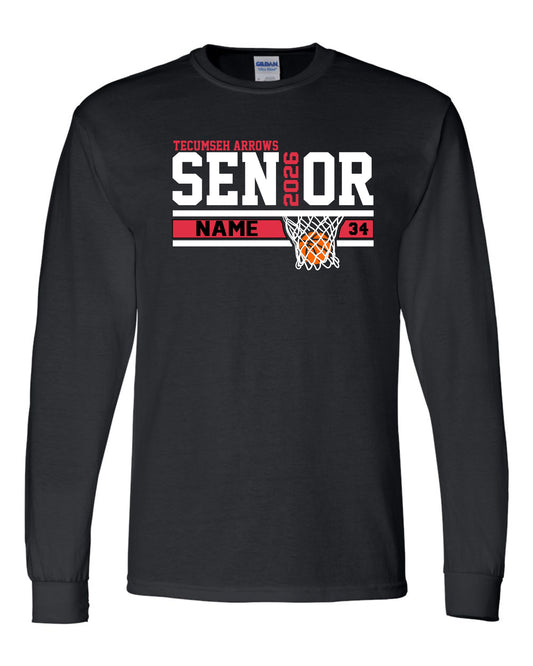 2026 Basketball Senior Long Sleeve T-Shirt - BLACK