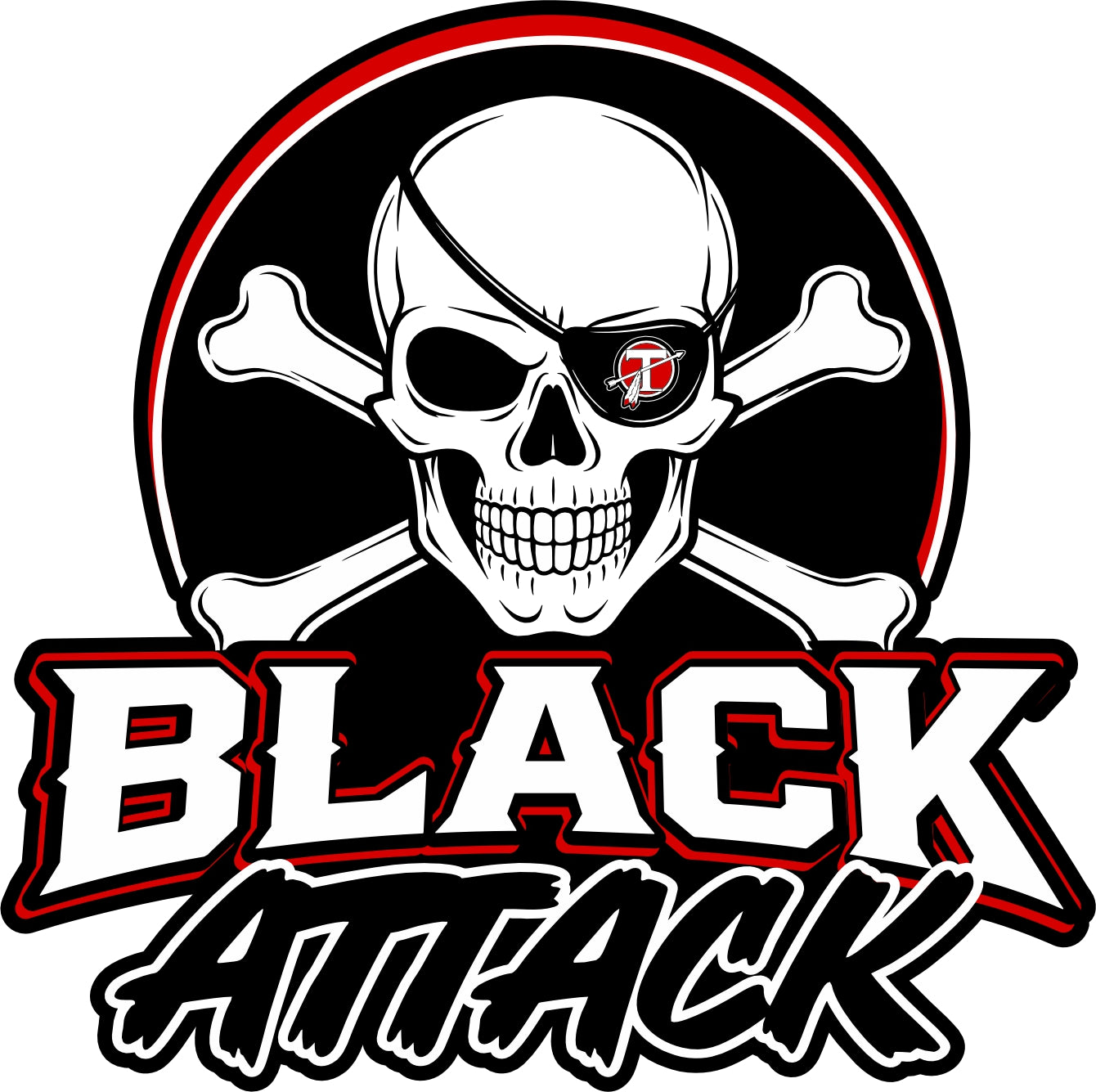 Black Attack Car Decal