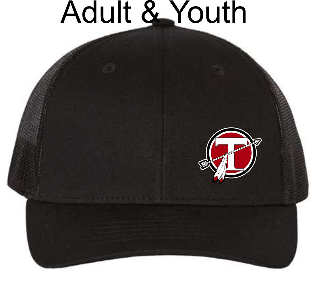 Tecumseh Circle T Mesh Cap Fitted Hat YOUTH and ADULT