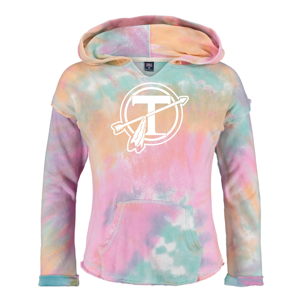 Snow Cone Tie Dye Circle T Pullover Hood