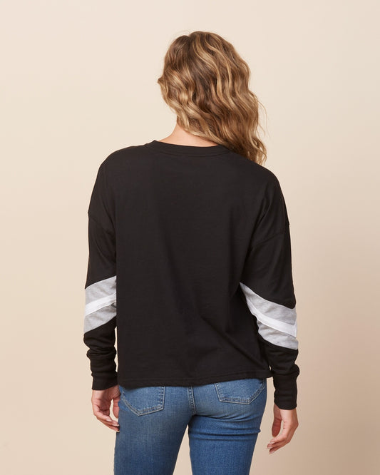 Tecumseh Bold Boxy Varsity Long Sleeve Top - LADIES