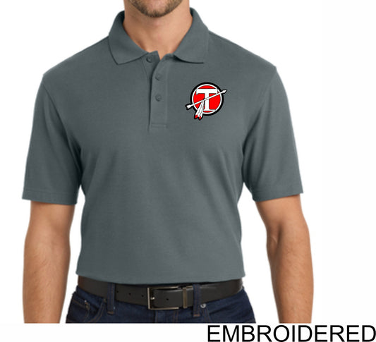 Circle T Polo Stain Release Golf Shirt - STEEL Grey