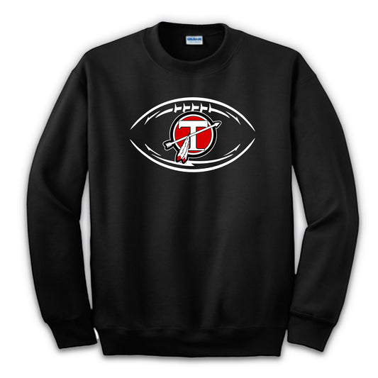 Football Circle T Logo Crewneck - RED or BLACK