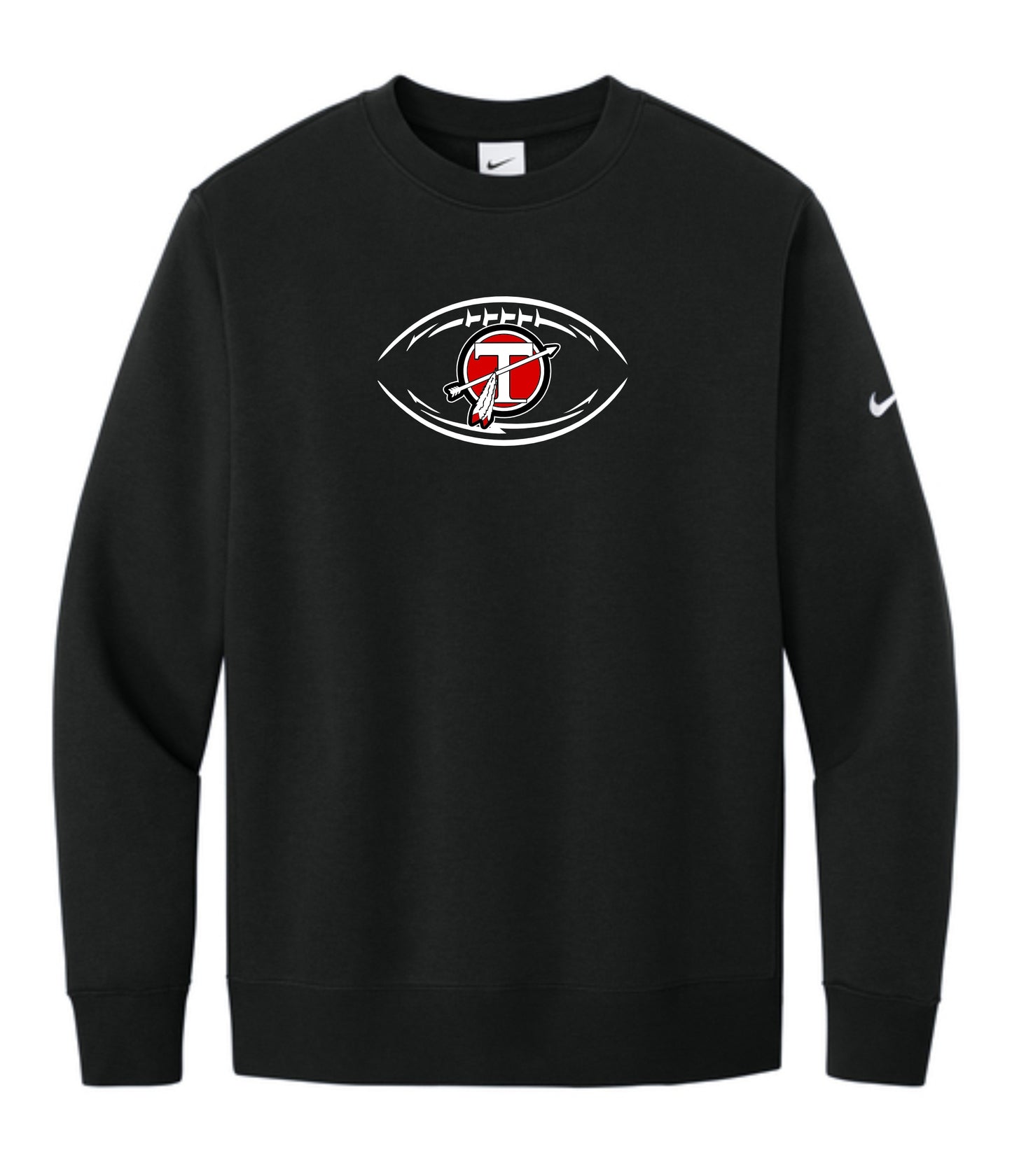 Football Circle T Logo Mid Club Fleece Sleeve Crewneck - BRANDED