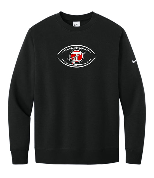 Football Circle T Logo Mid Club Fleece Sleeve Crewneck - BRANDED