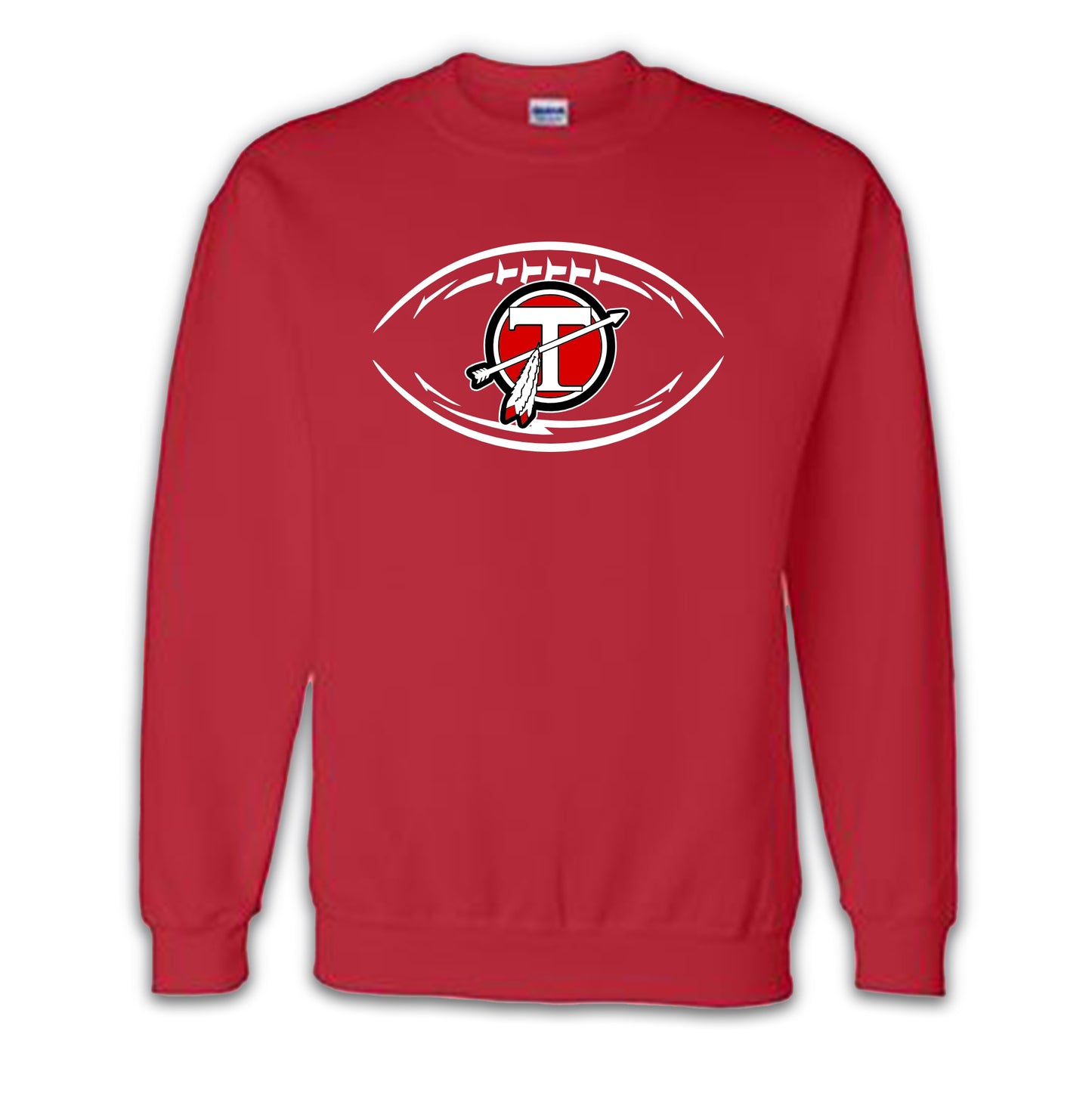 Football Circle T Logo Crewneck - RED or BLACK