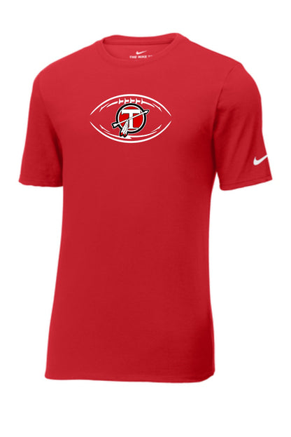 Football Circle T Mid Performance Dri Tshirt Black - BRANDED