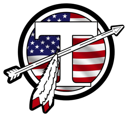Circle T American Flag Car Decal