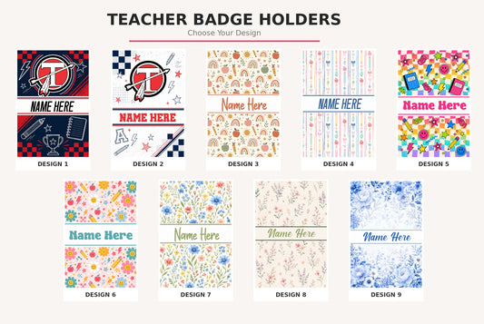 Teacher Badge Holder Collection – Choose Your Style
