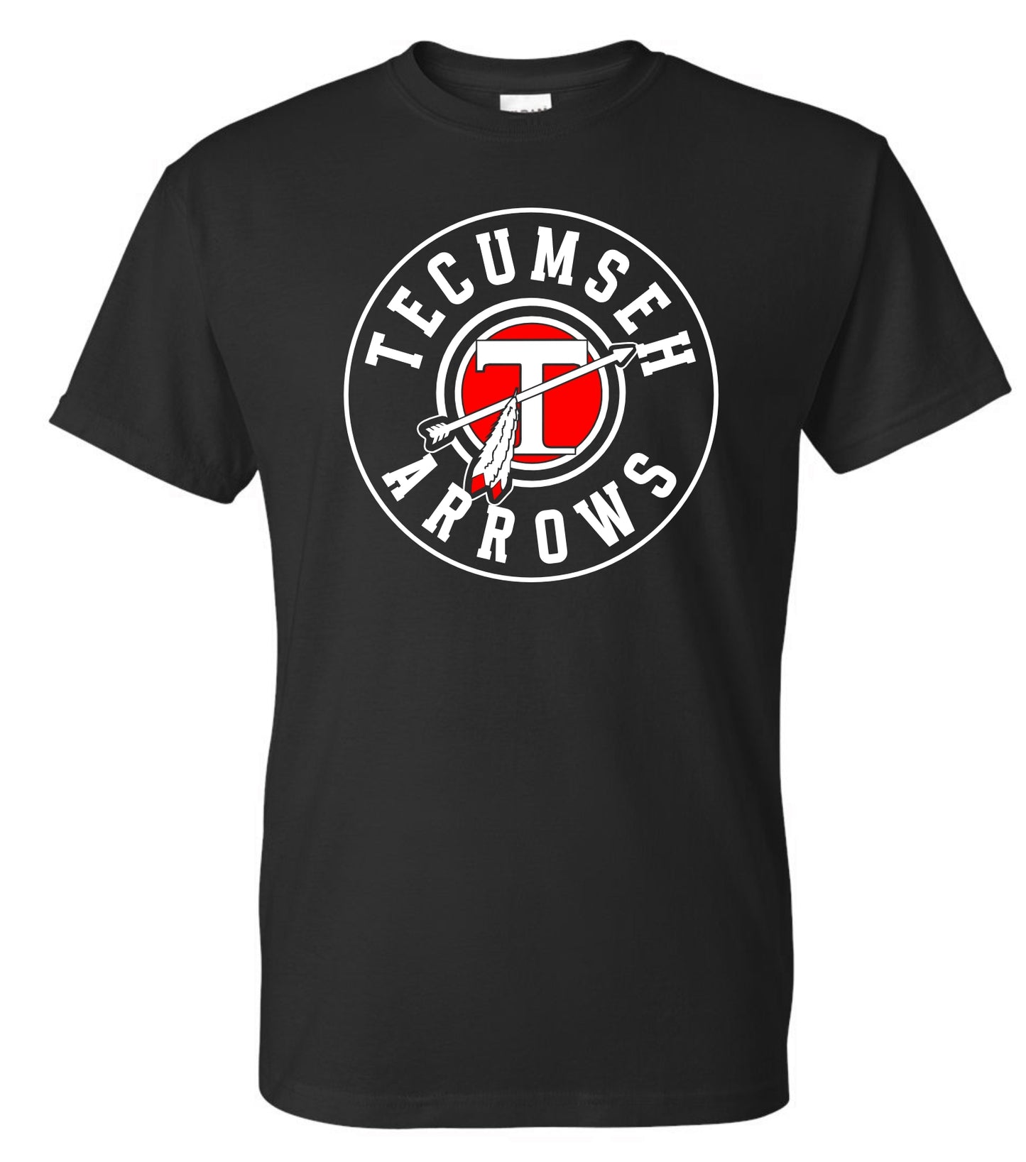 TEA Tecumseh Arrows Badge Tshirt - BLACK or GRAVEL