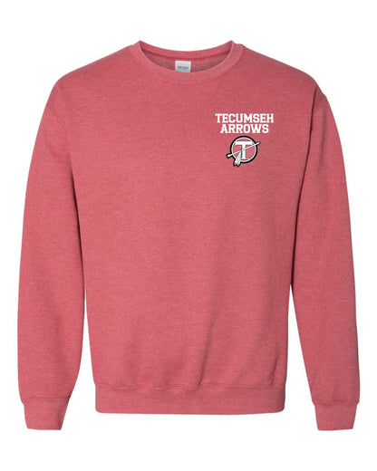 Tecumseh Arrows Est Crewneck Sweatshirt - HEATHER RED Youth and Adult