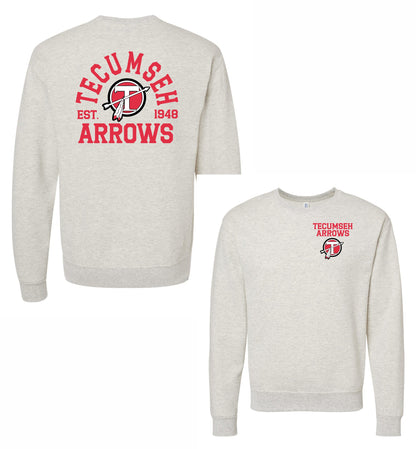 Tecumseh Arrows Est Crewneck Sweatshirt - OATMEAL (Adult Only)