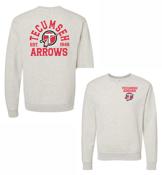 Tecumseh Arrows Est Crewneck Sweatshirt - OATMEAL (Adult Only)