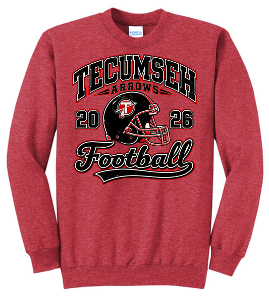 Tecumseh Football Old School Crewneck - 3 Color Options