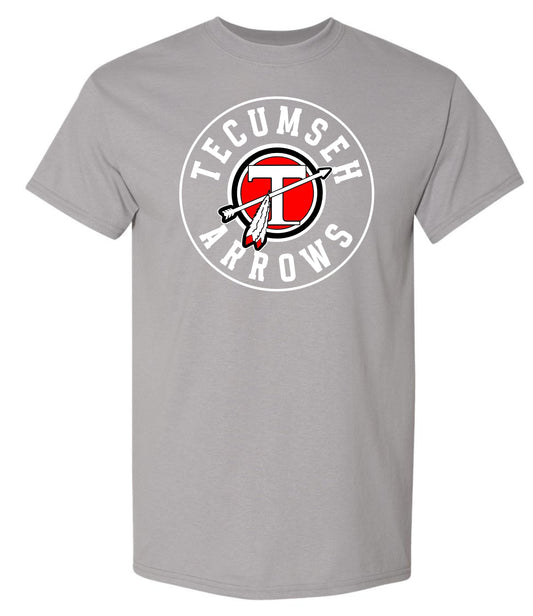 TEA Tecumseh Arrows Badge Tshirt - BLACK or GRAVEL