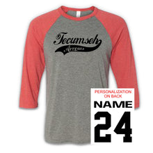 Load image into Gallery viewer, Arrows 3/4 Sleeve Baseball Tshirt Tecumseh Tail
