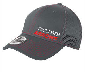 Arrows New-Era Brand Flex-Fit Grey with Red Thread Hat
